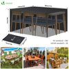 Housse salon de jardin bache de protection 420D 180x120x73cm noire - voonot.com