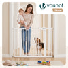 Barriere de securite a pression sans percage Largeur 103-110cm Metal blanc - voonot.com
