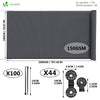 Brise vue occultant en HDPE 150g/m² 1.8x20m avec attaches de fixation anthracite - voonot.com