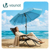 Parasol de jardin 2m avec ancrage sol et sac de transport Turquoise - voonot.com