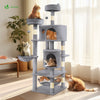 Arbre a chat Grande taille 5 niveaux avec griffoir grattoir 168cm gris - voonot.com