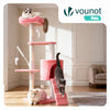 Arbre a chat 112cm multi niveaux Griffoir et niche Rose - voonot.com