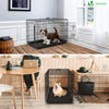 Cage pour chien pliable avec 2 portes verrouillable plateau amovible 92x58x64cm - voonot.com