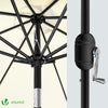 Parasol inclinable 2.70 x 2.40m avec housse de protection beige - voonot.com