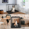 Cage pour chien pliable avec 2 portes verrouillable plateau amovible 122x75x81cm - voonot.com