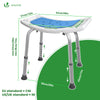 Siege de douche ergonomique a hauteur reglable en Aluminum HDPE bleu - voonot.com