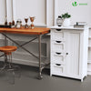 Meuble de salle de bain rangement 4 tiroirs 1 porte 82x55x30cm blanc - voonot.com