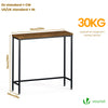 Console table style industriel en metal et MDF 75x24x75 cm Marron - voonot.com