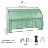 Serre de jardin hivernage murale adossee avec bache PE 300x100x180cm vert - voonot.com