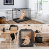 Cage pour chien pliable avec 2 portes verrouillable plateau amovible et housse de protection 107x70x78cm - voonot.com