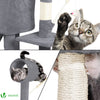 Arbre à Chat 154cm avec Griffoir Plateforme Niche XXL Gris - voonot.com