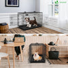 Cage pour chien pliable avec 2 portes verrouillable plateau amovible et housse de protection 92x58x64cm - voonot.com
