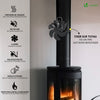 Ventilateur poele bois 6 lames avec thermometre - voonot.com