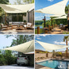 Voile d'ombrage Triangle en Polyester Imperméable avec Kit de Montage 3x3x3m Beige - voonot.com