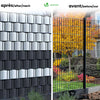 Brise vue occultant PVC 450g/m2 19cm x 140m Noir - voonot.com