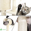 Arbre à Chat 154cm avec Griffoir Plateforme Niche XXL Beige - voonot.com