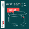 Lot de 20 cartons de demenagement stockage 45L Fabrique en France 50x30x30cm - voonot.com