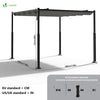 Pergola retractable 3x3m en metal et toile Polyester haute densite 180g/m2 gris - voonot.com