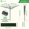 Etendoir a Linge Exterieur Rotatif avec housse de protection et Surface etendage 50m Gris - voonot.com