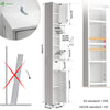 Meuble rangement salle de bain Haut colonne 180x20x20cm MDF blanc - voonot.com