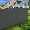 Brise vue occultant en HDPE 150g/m² 1.8x20m avec attaches de fixation gris - voonot.com