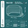 Lot de 2 buts de football 4 en 1 pliable pop up avec cibles 120x80x80cm noir - voonot.com