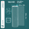Grillage a maille soude en acier gaine PVC 13mm fil 0.8mm 1x25m gris - voonot.com
