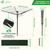 Etendoir a Linge Exterieur Rotatif avec housse de protection et Surface etendage 45m Noir - voonot.com