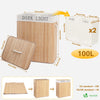 Panier a linge en bambou rectangulaire double compartiments avec couvercle 100L - voonot.com