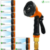 Tuyau d’Arrosage Extensible 15m Renforce avec Accessoires orange - voonot.com