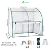 Serre de jardin hivernage murale adossee avec bache PE 200x100x180cm blanc - voonot.com