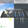 Auvent de porte marquise 120x80 cm en Polycarbonate anti UV Anthracite - voonot.com