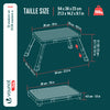 Marche pied pliable en acier portable 3 hauteurs reglables plateforme antiderapante 38x26cm blanc - voonot.com