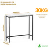 Console table style industriel en metal et MDF 75x24x75 cm Blanc - voonot.com