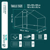 Enclos poulailler en metal galvanise et grillage avec bache PE 300x200x200cm - voonot.com