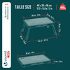 Marche pied pliable en acier portable plateforme antiderapante 38x26cm blanc - voonot.com
