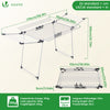 Sechoir a linge etendoir sur pied avec ailes hautes 175x92x106cm Blanc - voonot.com