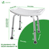 Siege de douche ergonomique a hauteur reglable en Aluminum HDPE blanc - voonot.com