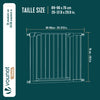 Barriere de securite a pression sans percage Largeur 88-96cm Metal blanc - voonot.com