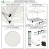 Tonnelle de jardin 3x3m pliable Blanche avec sac de transport - voonot.com