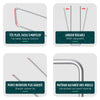 Lot de 250 piquets de fixation pour jardin U 150x30mm en acier galvanise - voonot.com