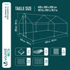 Enclos poulailler en metal galvanise et grillage avec bache PE 400x300x200cm - voonot.com