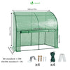 Serre de jardin hivernage murale adossee avec bache PE 200x100x180cm vert - voonot.com