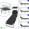 Transat pare soleil Textilene et range magazine Lot de 2 pcs Noir - voonot.com