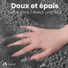 Lot de 2 Tapis de Bain Antidérapant chenille microfibre 60x90cm gris - voonot.com