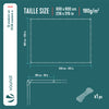 Bâche de Protection en Polyéthylène resistant et impermeable 180g/m² blanche 6x8m - voonot.com