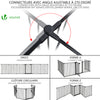 Barriere de securite Grande Version 3.6M 6 Panneaux noire - voonot.com