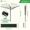 Etendoir a Linge Exterieur Rotatif avec housse de protection et Surface etendage 50m Noir - voonot.com