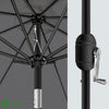 Parasol inclinable 2.70 x 2.40m avec housse de protection gris - voonot.com