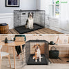 Cage pour chien pliable avec 2 portes verrouillable plateau amovible et housse de protection 122x75x81cm - voonot.com